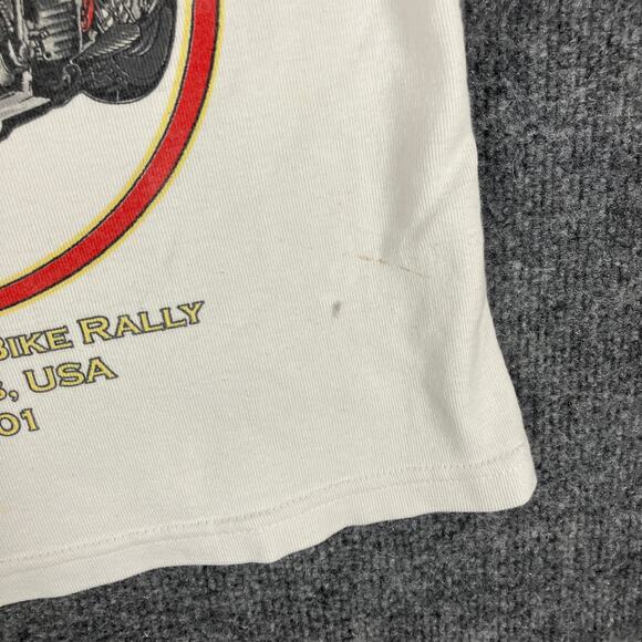 High Fever Top Womens Size L-XL White Bike Rally Sturgis Vintage - Picture 3 of 8